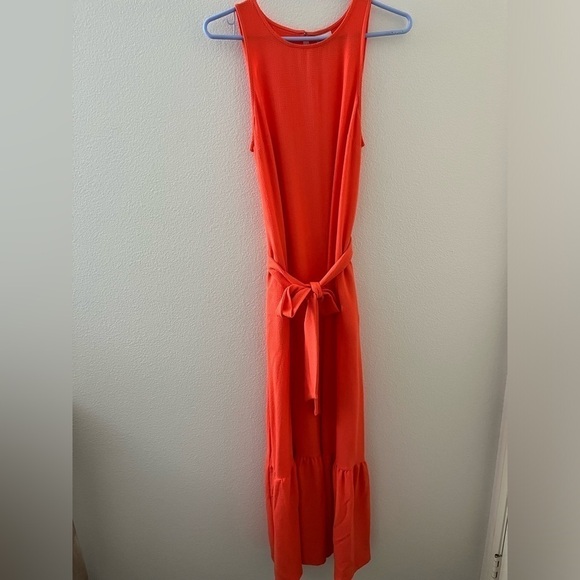 a new day orange maxi dress tie front xs - Picture 2 of 6